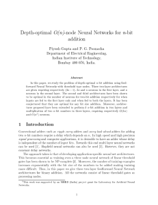 Depth-optimal O (n)-node Neural Networks for n