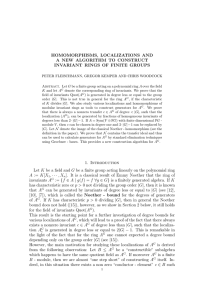 HOMOMORPHISMS, LOCALIZATIONS AND A NEW ALGORITHM