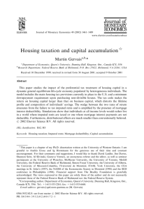 Housing taxation and capital accumulation