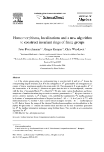 Homomorphisms, localizations and a new algorithm to construct