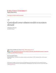 Generalized corner solution models in recreation demand