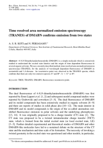 Time resolved area normalized emission spectroscopy (TRANES) of