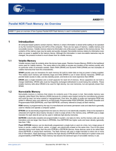 AN99111 - Parallel NOR Flash Memory: An Overview