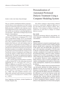 Personalization of Automated Peritoneal Dialysis Treatment Using a