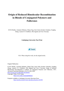 Origin of Reduced Bimolecular Recombination in Blends of