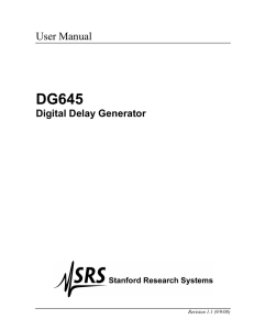 User Manual - Stanford Research Systems