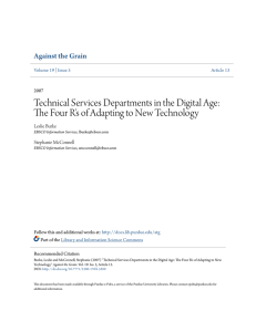 Technical Services Departments in the Digital Age - Purdue e-Pubs