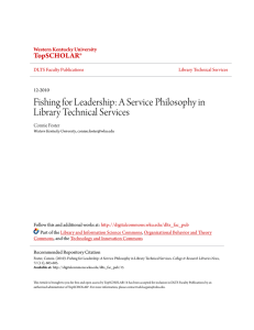 A Service Philosophy in Library Technical Services