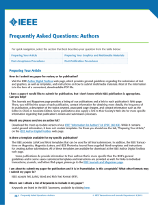 Frequently Asked Questions: Authors