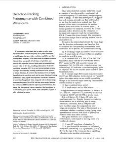 Detection-Tracking Performance With Combined Waveforms