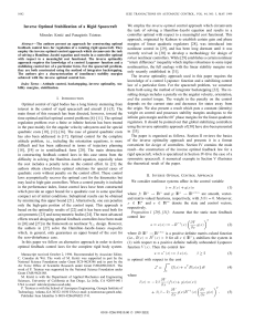 Inverse optimal stabilization of a rigid spacecraft