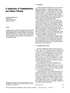 A Comparison of Complementary and Kalman Filtering