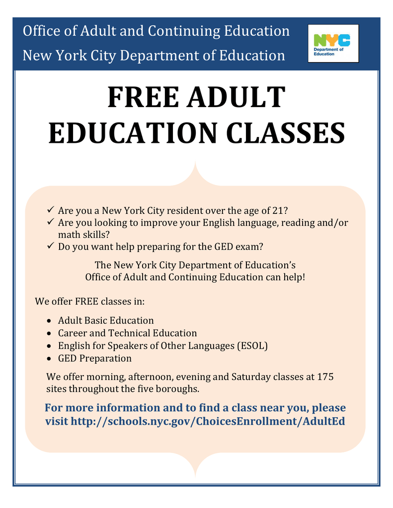 free-adult-education-classes