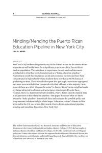 Mending the Puerto Rican Education Pipeline in New York City