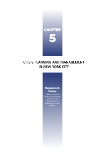 chapter crisis planning and management in new york city