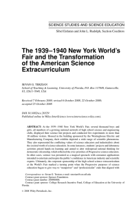 The 1939-1940 New York World`s Fair and the