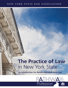The Practice of Law in New York State