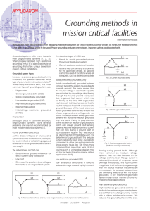 Grounding methods in mission critical facilities