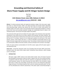 Grounding and Electrical Safety of Shore Power Supply and DC