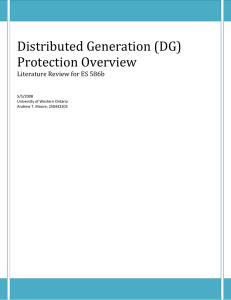 Distributed Generation (DG) Protection Overview