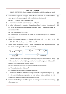 CBSE TEST PAPER-04 CLASS - XII PHYSICS (Electromagnetic