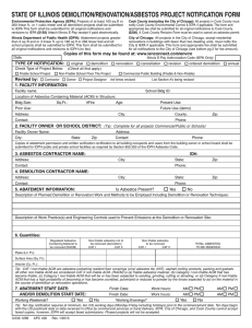 state of illinois demolition/renovation/asbestos project notification form