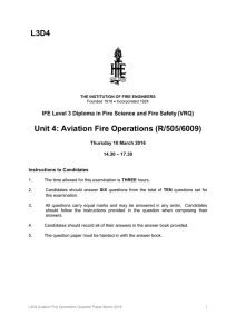 Aviation Fire Operations - Institution of Fire Engineers