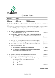Question Paper - NABIM Training