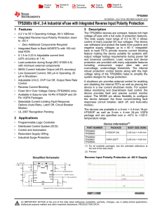 TPS2660 4.5-V to 60-V, 2-A Industrial eFuse (Rev. A)