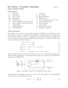 DC Motor / Propeller Matching