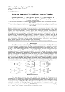 Study and Analysis of NewMultilevel Inverter Topology