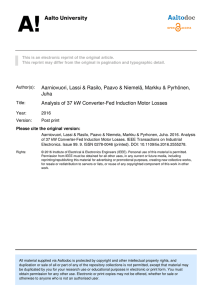 Analysis of 37 kW Converter-Fed Induction Motor Losses