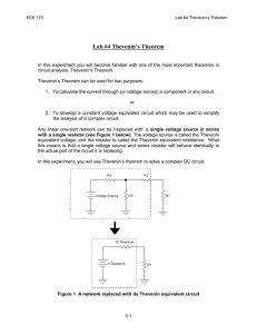 Lab #4 Thevenin`s Theorem