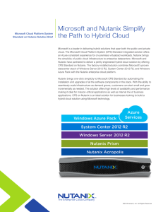 Microsoft and Nutanix Simplify the Path to Hybrid Cloud