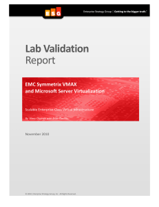 Lab Validation Report – EMC Symmetrix VMAX And Microsoft