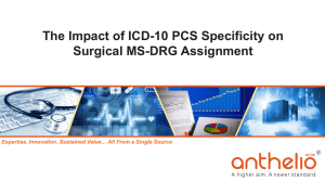 The Impact of ICD-10 PCS Specificity on Surgical MS-DRG