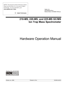 210-MS, 220-MS, and 225-MS Ion Trap Mass Spectrometer