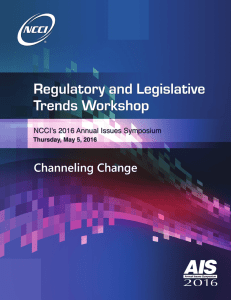 Regulatory and Legislative Trends Workshop Handout