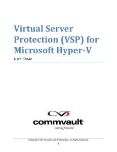 Virtual Server Protection (VSP) for Microsoft Hyper-V