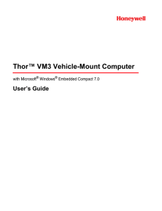 Thor VM3 User`s Guide with Microsoft Windows Embedded Compact 7
