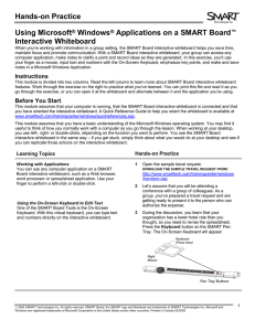 Hands-on Practice Using Microsoft® Windows® Applications on a