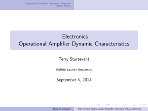 Operational Amplifier Dynamic Characteristics