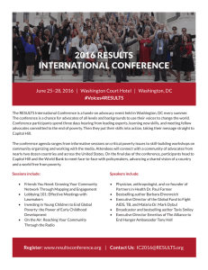 2016 RESULTS International Conference Flyer