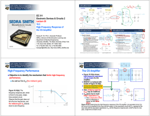 High-Frequency Performance The CS Amplifier - (SUNY