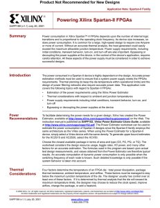 Xilinx XAPP189: Powering Xilinx Spartan