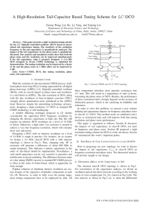 A High-Resolution Tail-Capacitor Based Tuning Scheme for