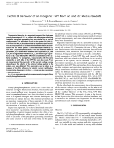 Electrical Behavior of an Inorganic Film from ac and dc