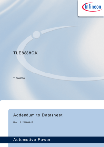 TLE8888QK Addendum to Data Sheet