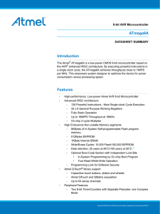 ATmega8A datasheet summary