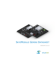 SkyeModule Gemini Datasheet